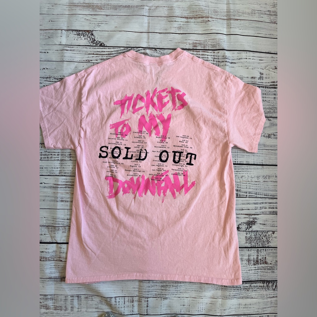 Machine Gun Kelly Tickets To My Downfall Tour Concert Tee Pink M Euc
